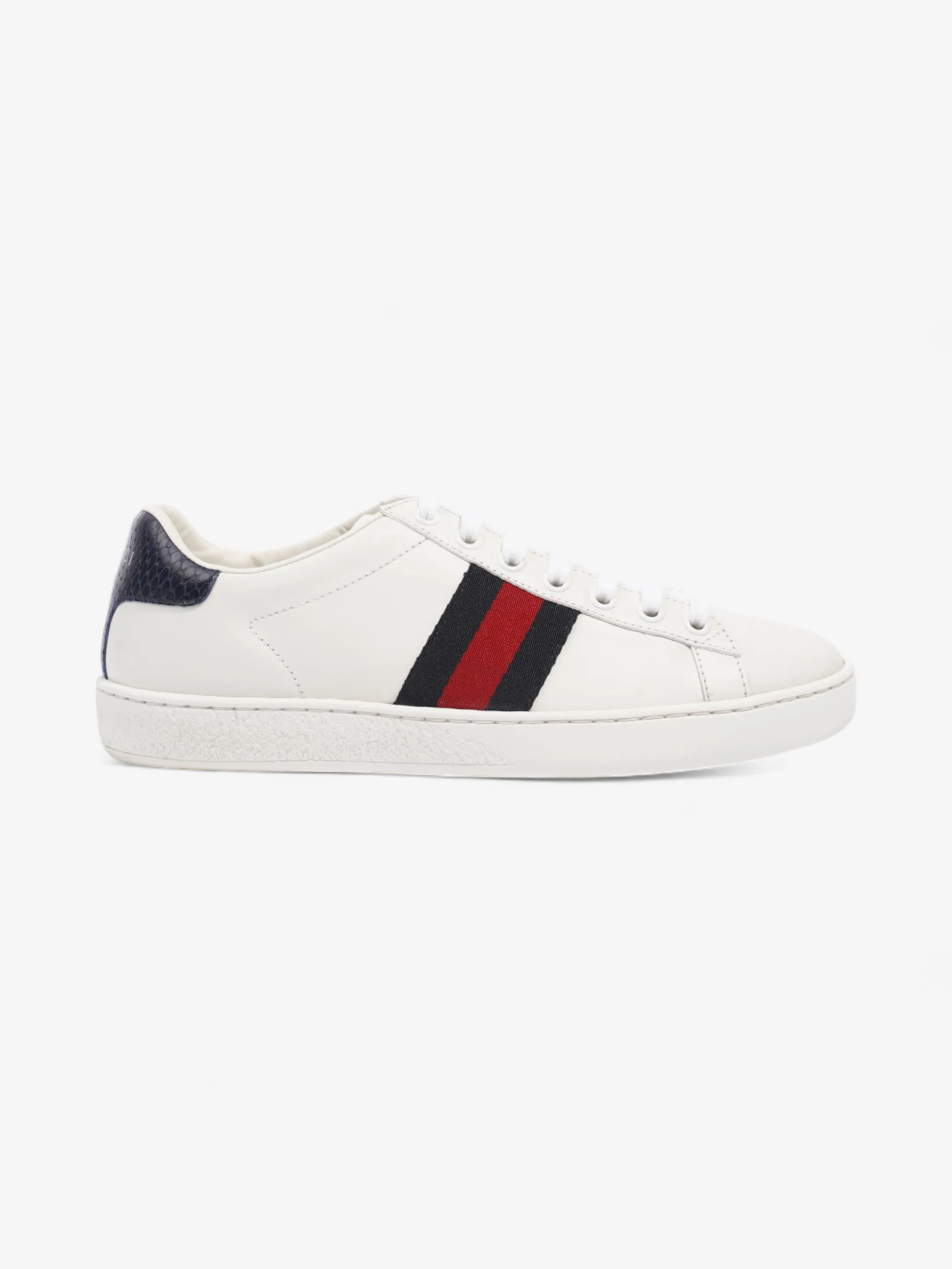 Tech Comfort Gucci Ace Sneakers White / Navy Blue / Red Leather EU 37 UK 4