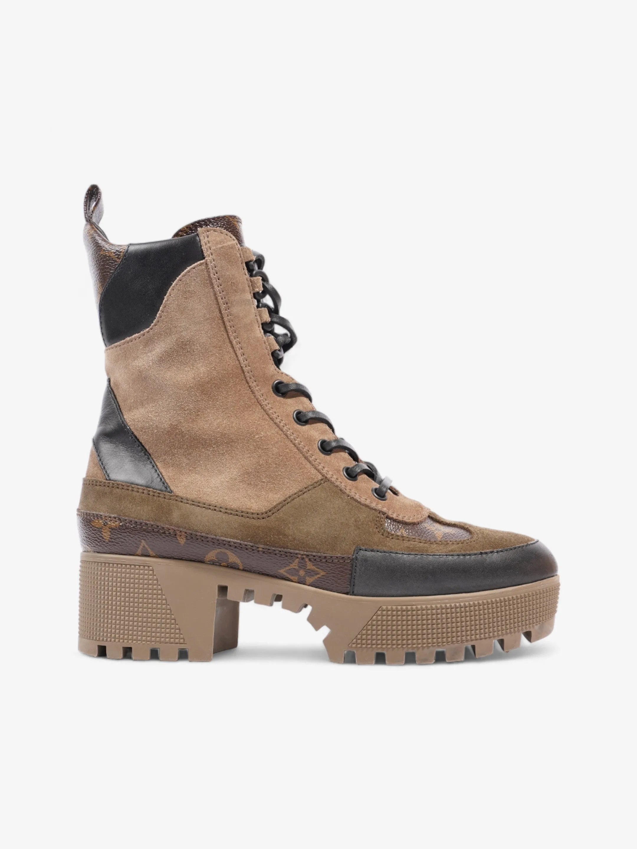 Thermal Lining Louis Vuitton Laureate Desert Boot Beige / Monogram / Black Suede EU 37.5 UK 4.5