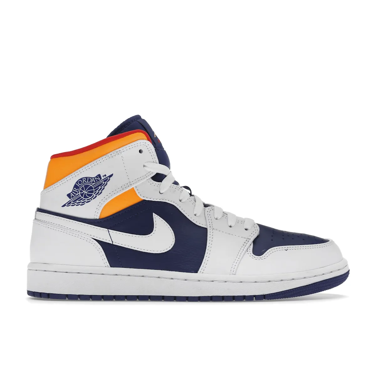 Trail Running Air Jordan 1 Mid White Laser Orange Deep Royal Blue