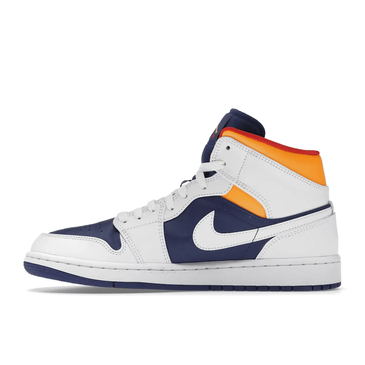 Trail Running Air Jordan 1 Mid White Laser Orange Deep Royal Blue