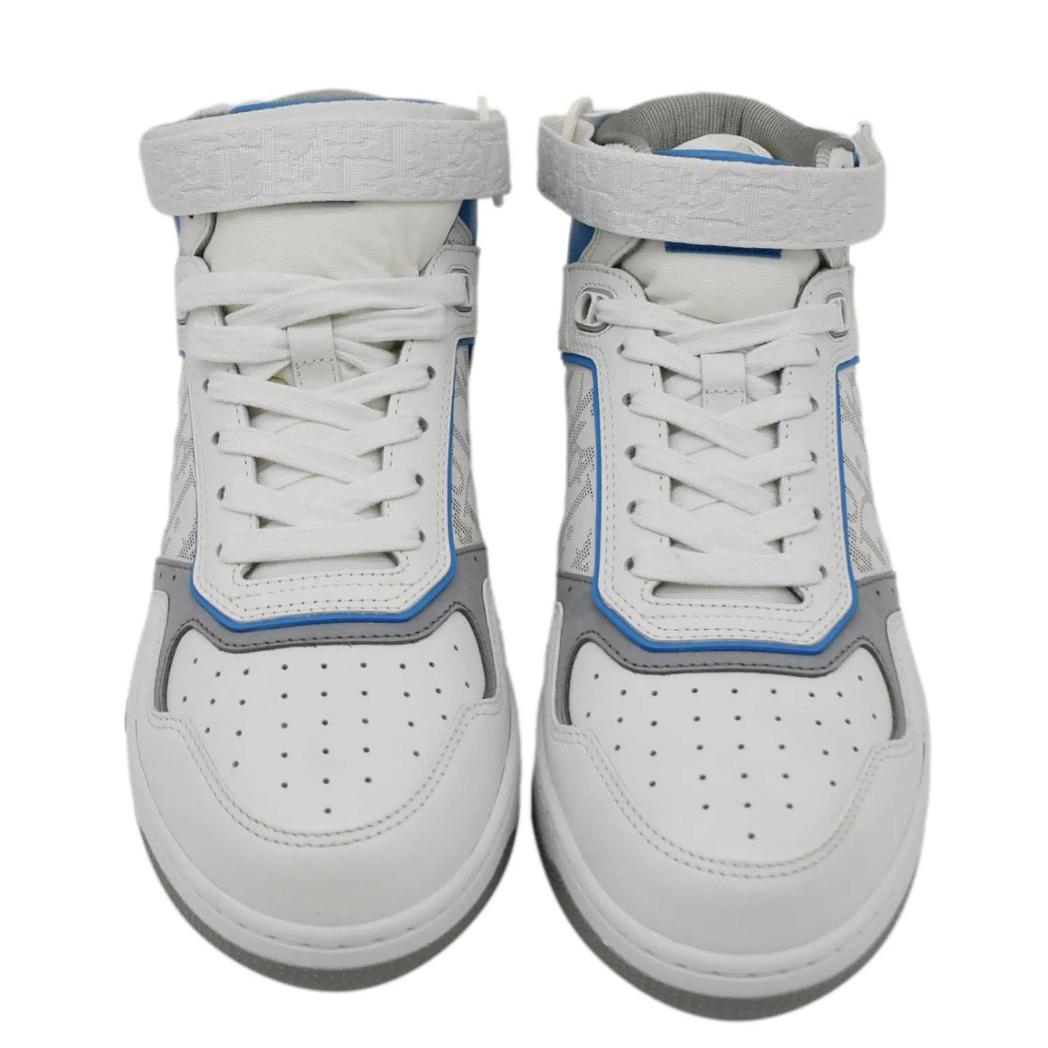 Travel Friendly CHRISTIAN DIOR B27 Mid Top Oblique Galaxy Perforated Sneakers White