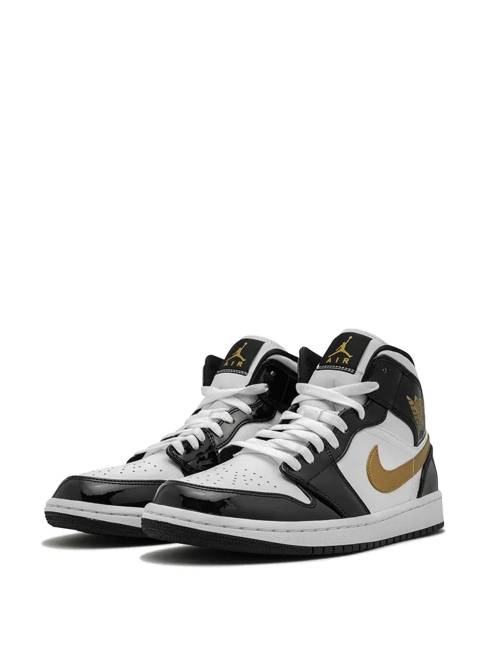 Trend Proof Air Jordan 1 Mid Patent  Black Gold