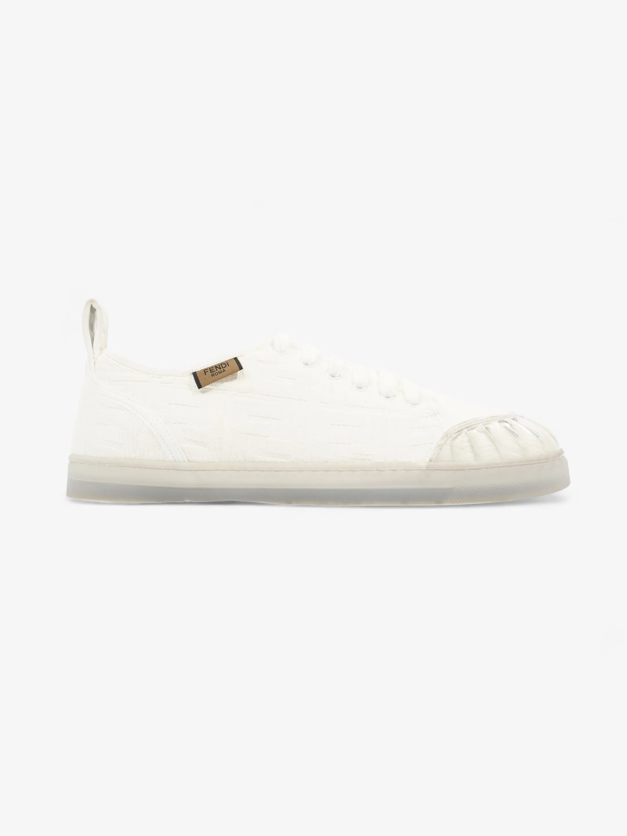 Trend-setting comfort Fendi Fendi FF Sneakers White Canvas EU 40 UK 7