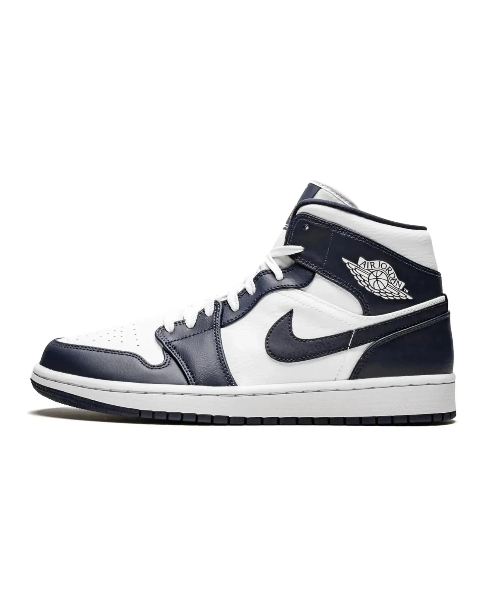 True Motion Nike Air Jordan 1 Mid White Metallic Gold Obsidian