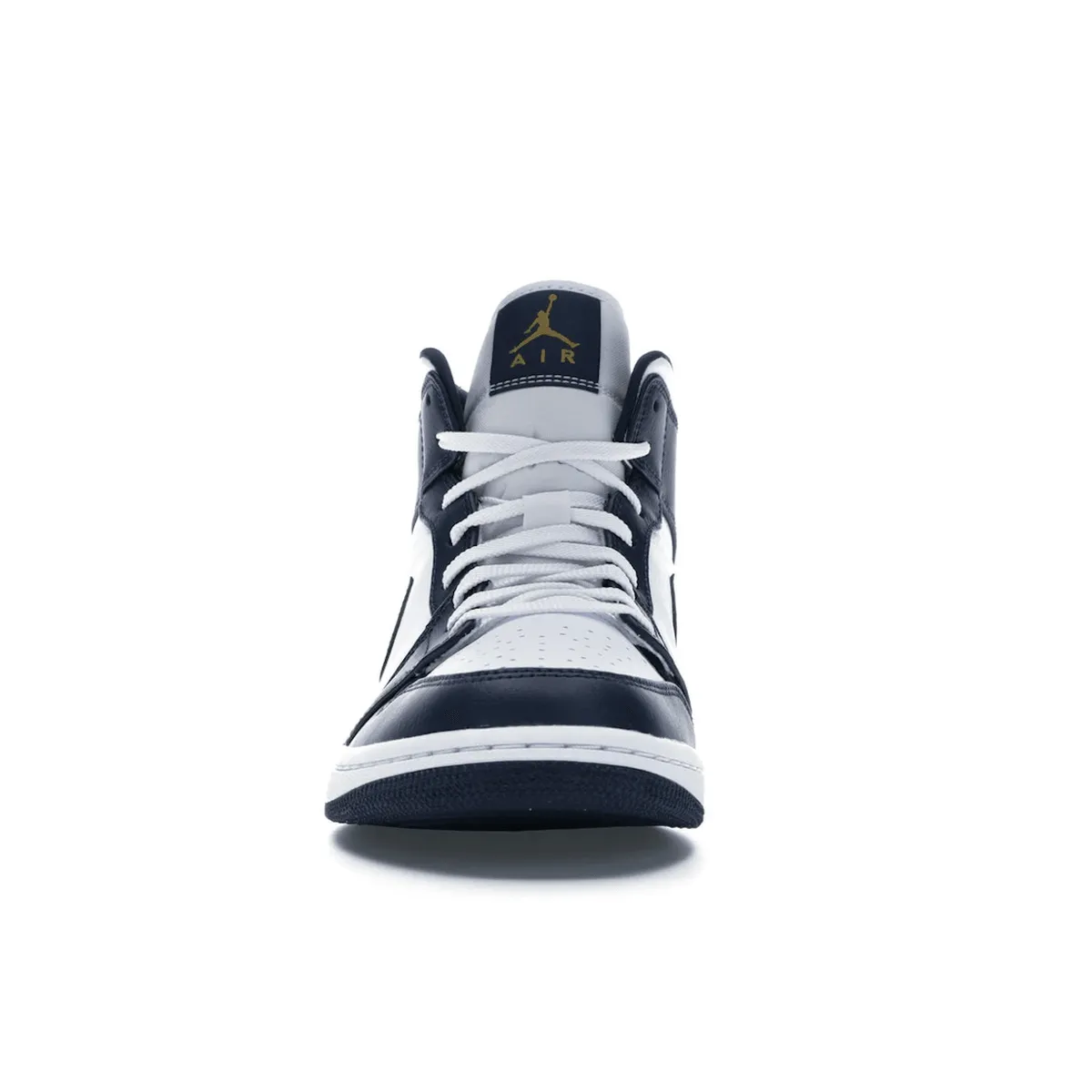 True Motion Nike Air Jordan 1 Mid White Metallic Gold Obsidian