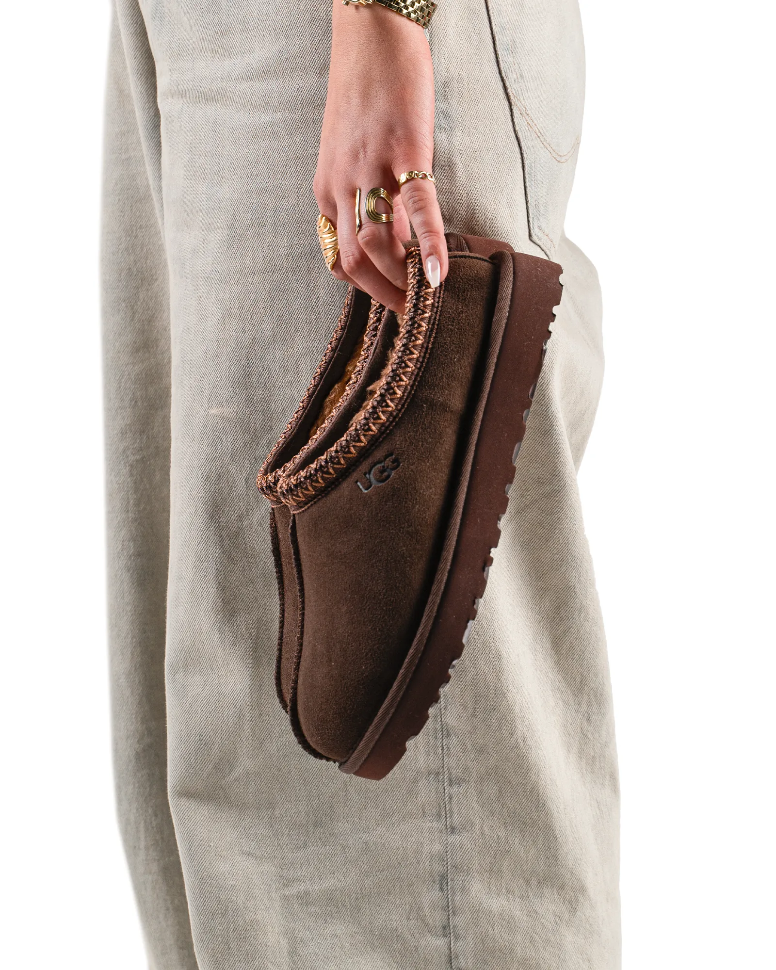 UGG Tasman Slipper Burnt Cedar Sleek Look