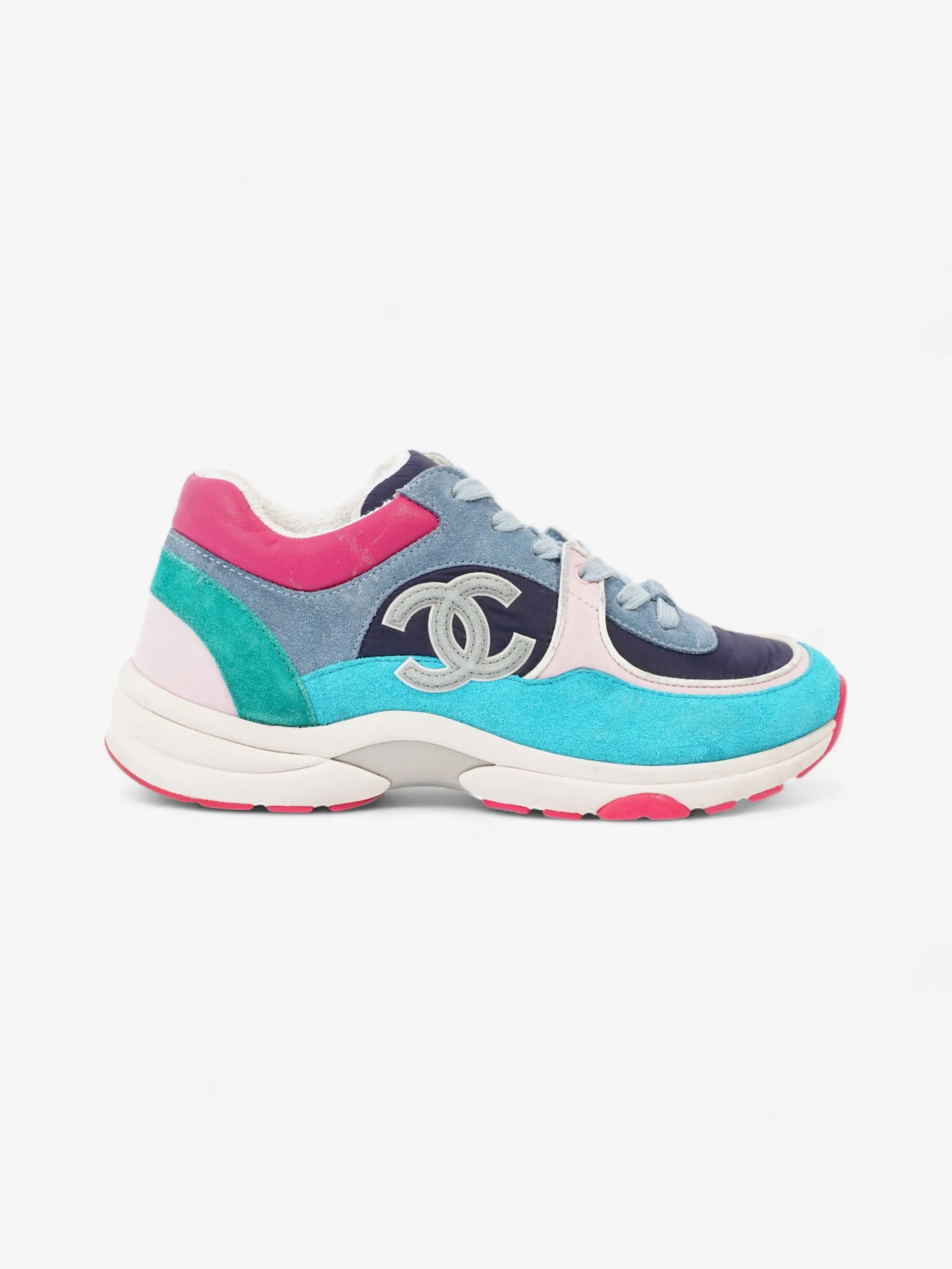 Ultra Bounce Chanel CC Logo Sneakers Multicolour Suede EU 39 UK 6