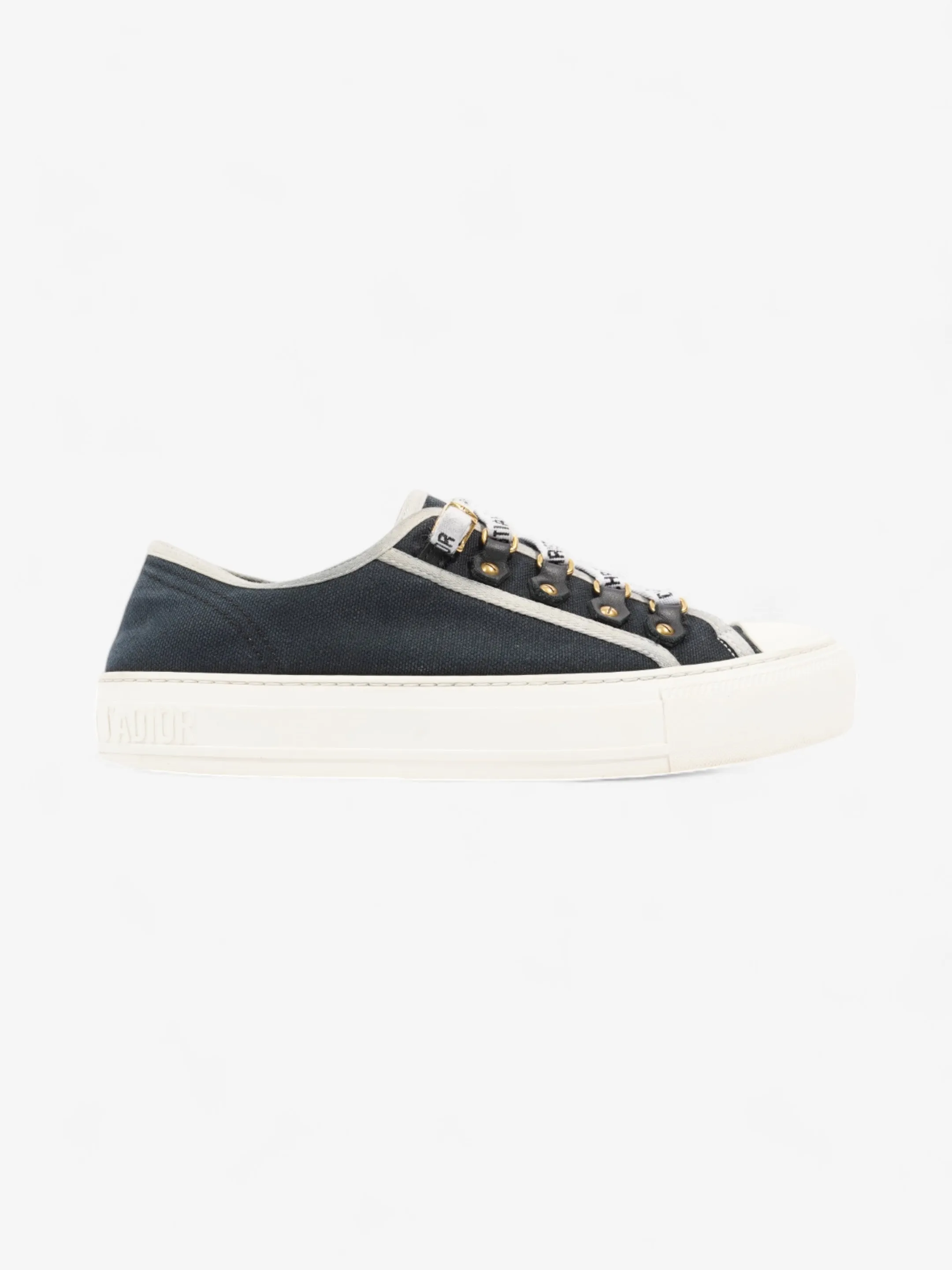 Ultra-Luxury Christian Dior Walk'n'Dior Sneaker Navy / White Canvas EU 37 UK 4