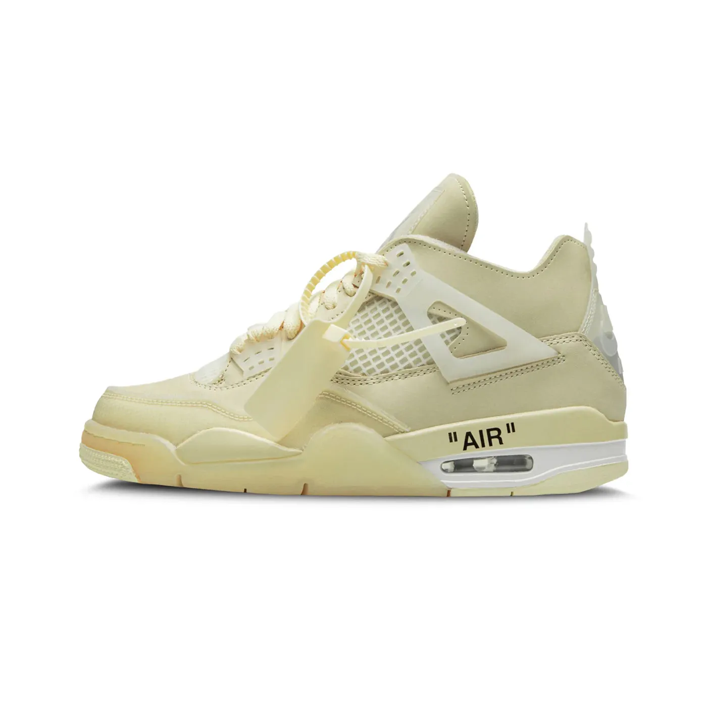 Air Jordan 4 X Off-White 'Sail' (W) slim fit Pu Upper