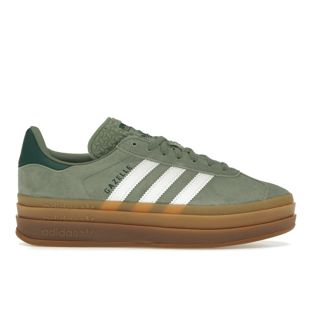 Urban Step Move Adidas Gazelle Bold Silver Green Gum