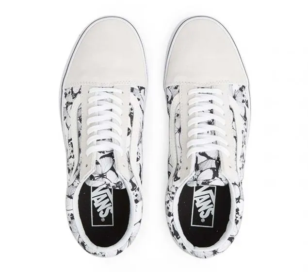 VANS | OLD SKOOL (BUTTERFLY) TRUE WHITE | BLACK Handcrafted