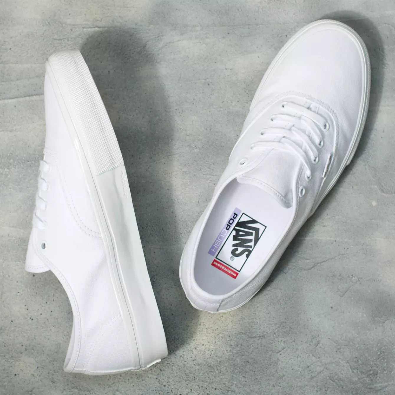 Vans Skate Authentic Shoe - True White clean design