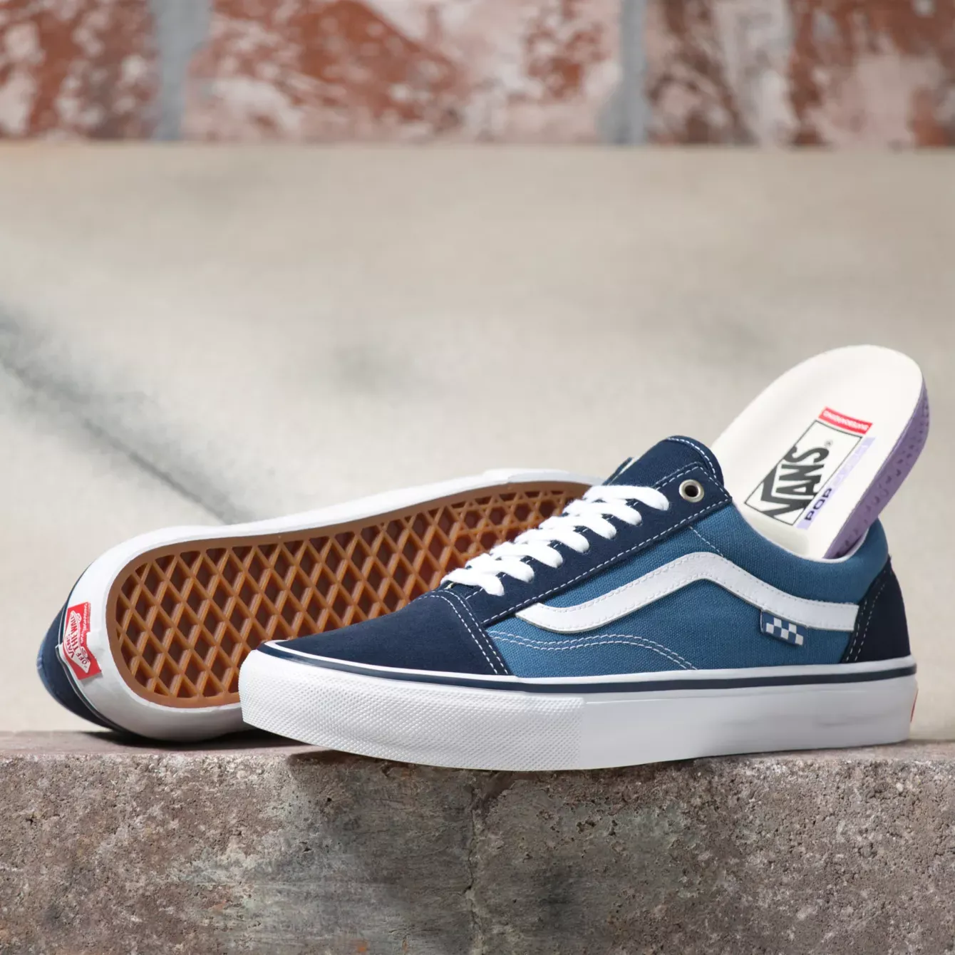 Vans Skate Old Skool Shoe - Navy/White Fashion-driven