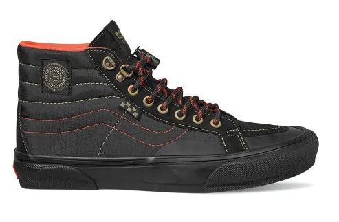 Vans Skate Sk8-Hi Reissue Shoe - Spitfire Black/Flame Ultimate support