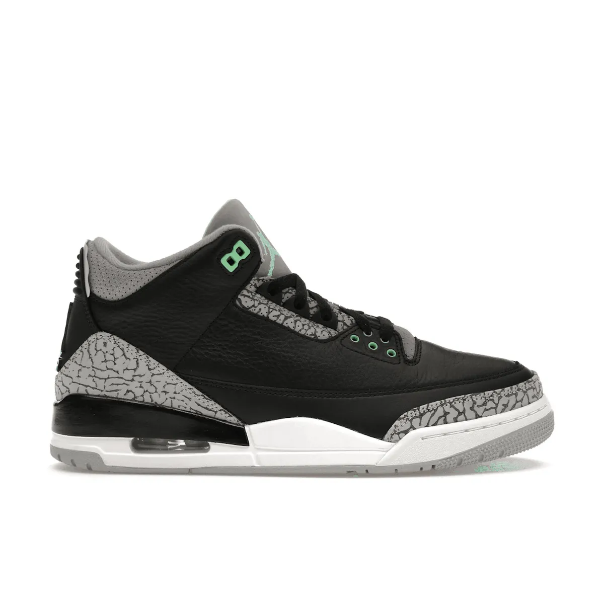 Velcro Closure Air Jordan 3 Retro Green Glow