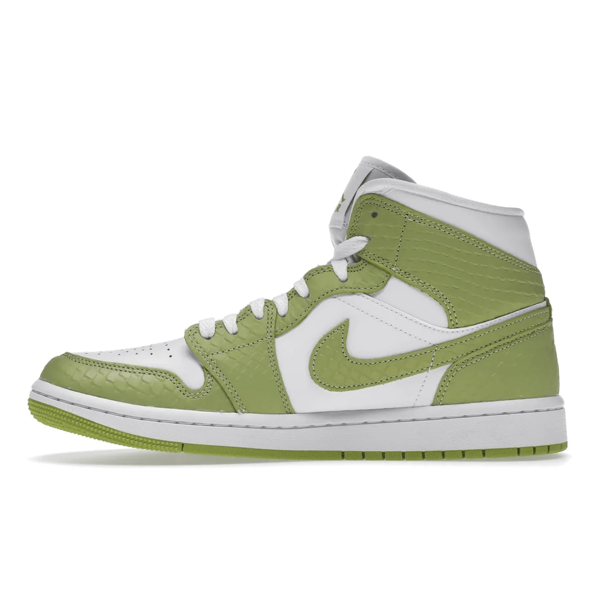 Ventilated Upper Air Jordan 1 Mid Green Python