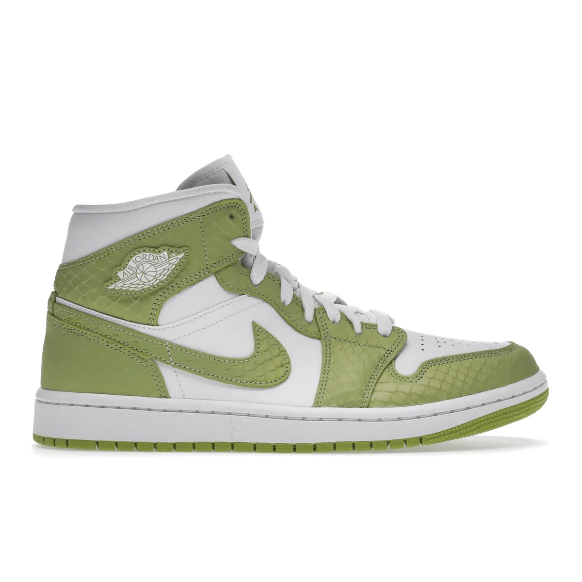 Ventilated Upper Air Jordan 1 Mid Green Python