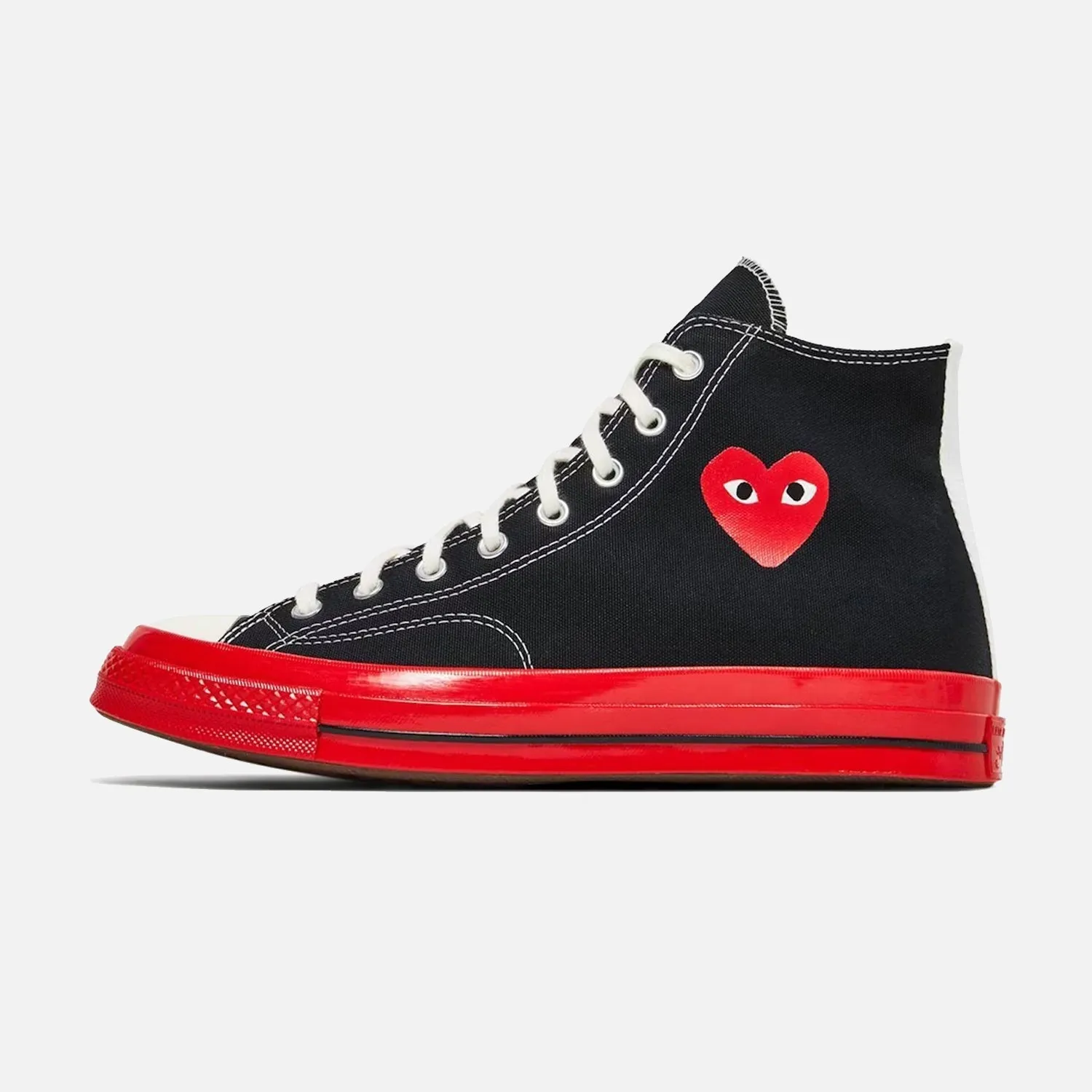 Converse x Comme Des Garcons Heart Hi chuck 70 Black Red - CDG Trainers Reinforced