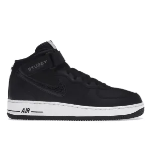 Curve Glow Pattern Play Air Force 1 Mid x Stussy Black White