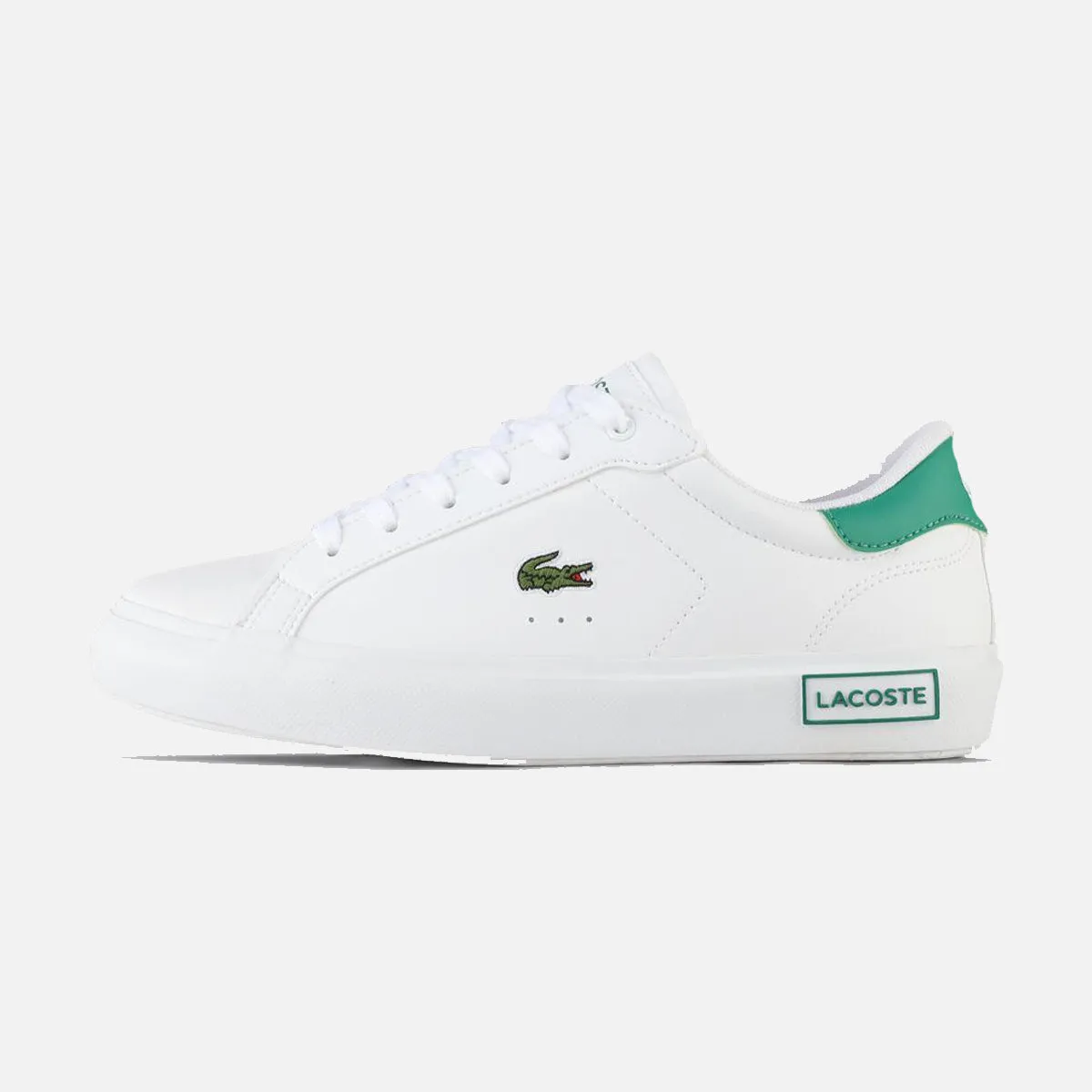 Women's Lacoste Powercourt White Green Trainers obstacle - course - race