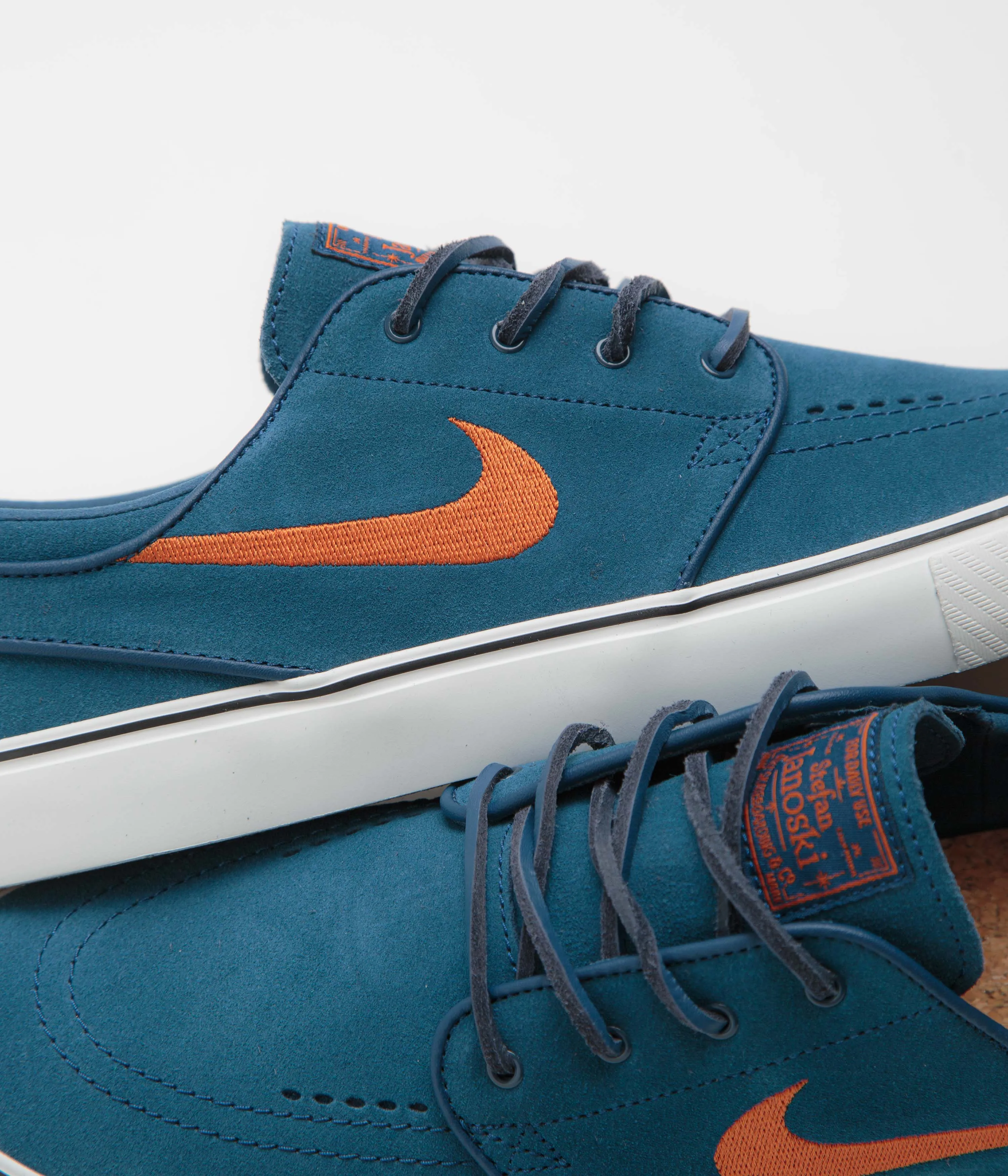 Nike SB Janoski OG  Shoes in Blue Force and Campfire Orange and Blue Force