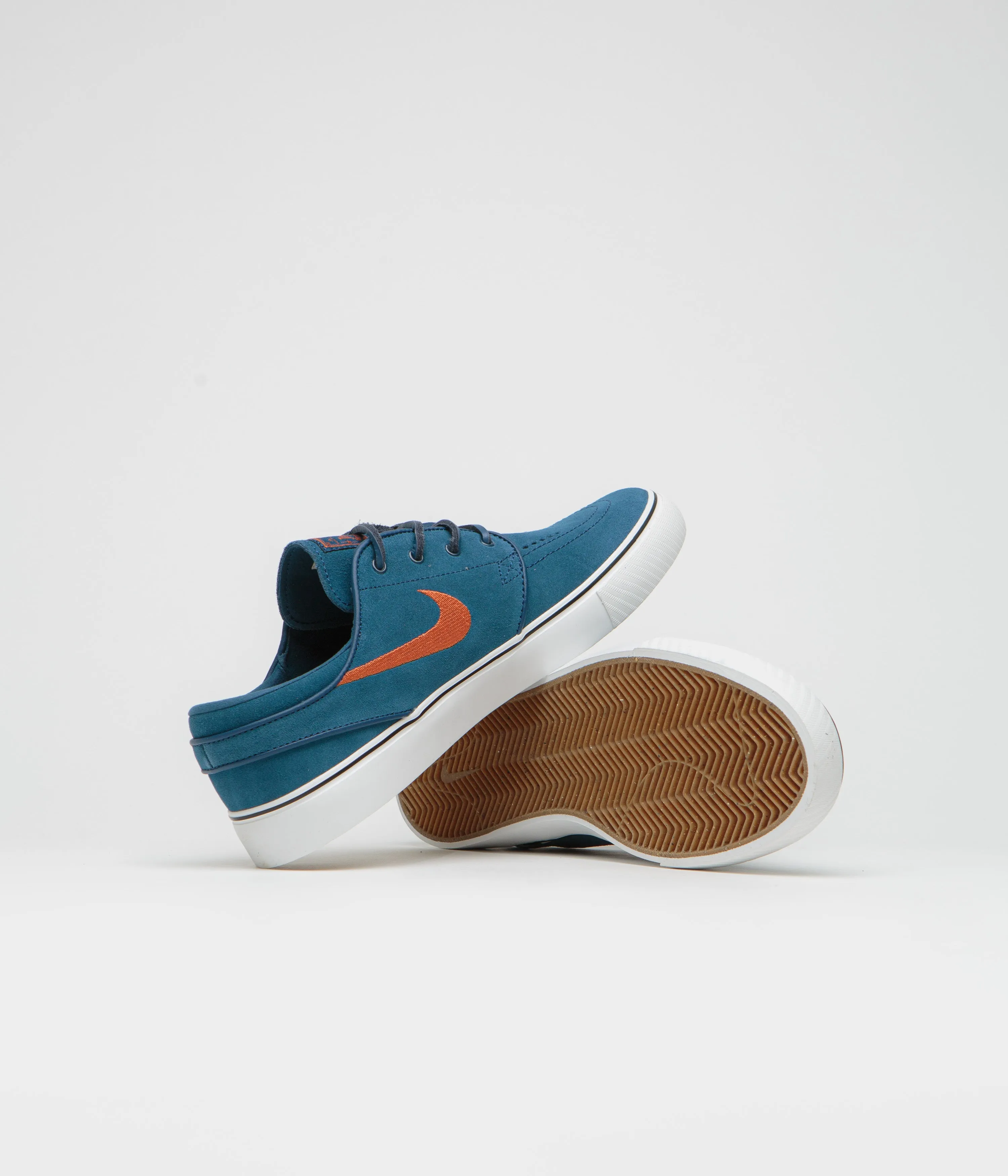 Nike SB Janoski OG  Shoes in Blue Force and Campfire Orange and Blue Force