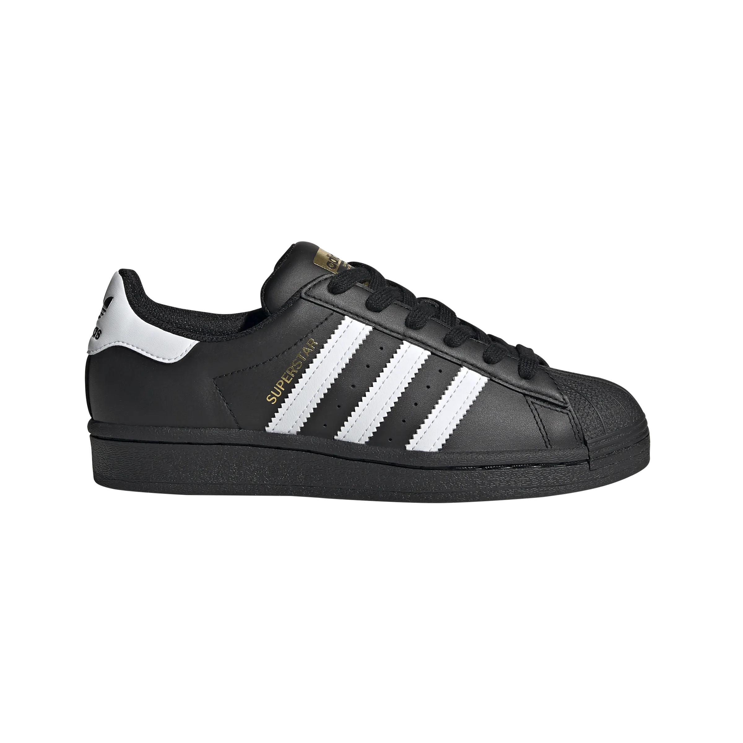 Winter-Warm ADIDAS Superstar Junior in Black / White / Gold