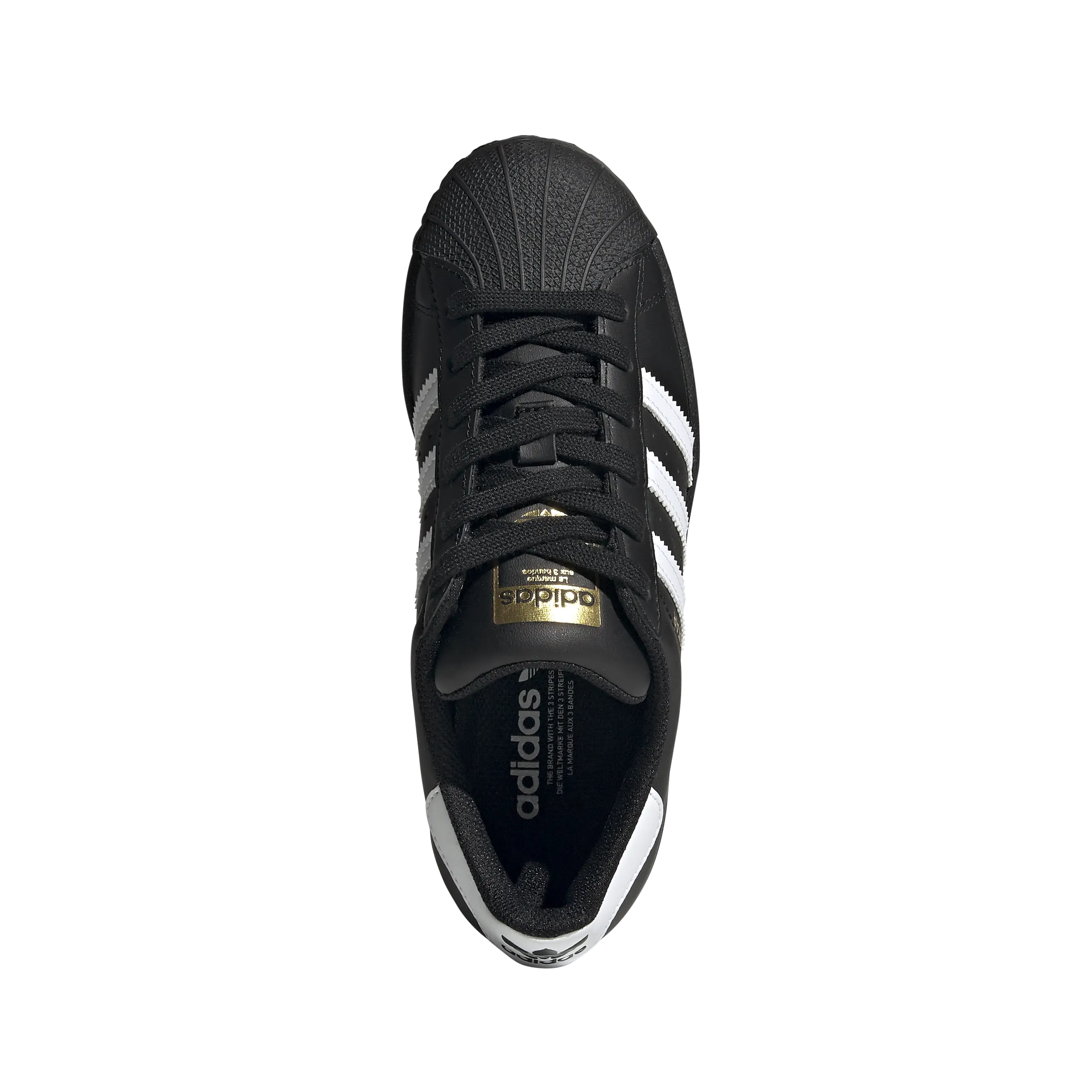 Winter-Warm ADIDAS Superstar Junior in Black / White / Gold