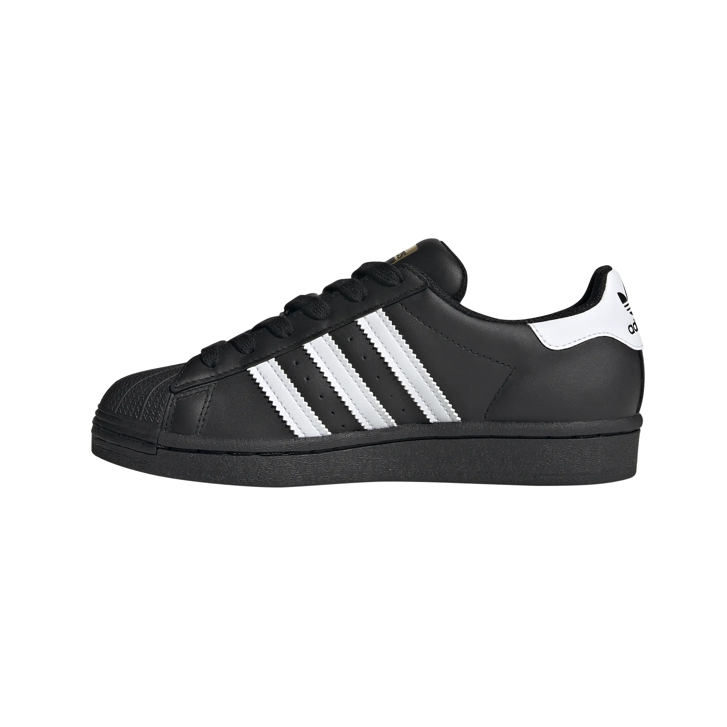 Free Pace Abrasion resistant ADIDAS Superstar Junior in Black / White / Gold