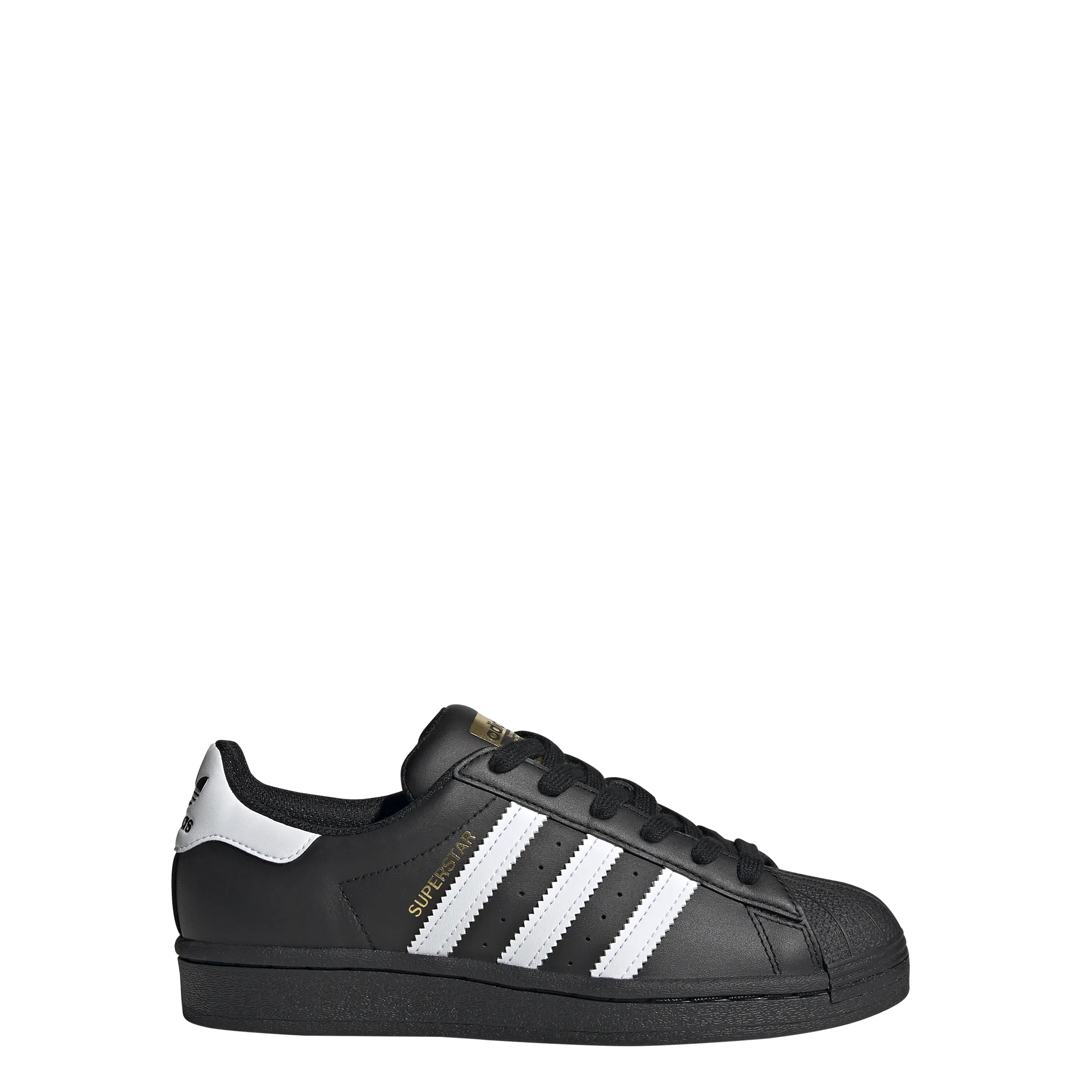 Winter-Warm ADIDAS Superstar Junior in Black / White / Gold