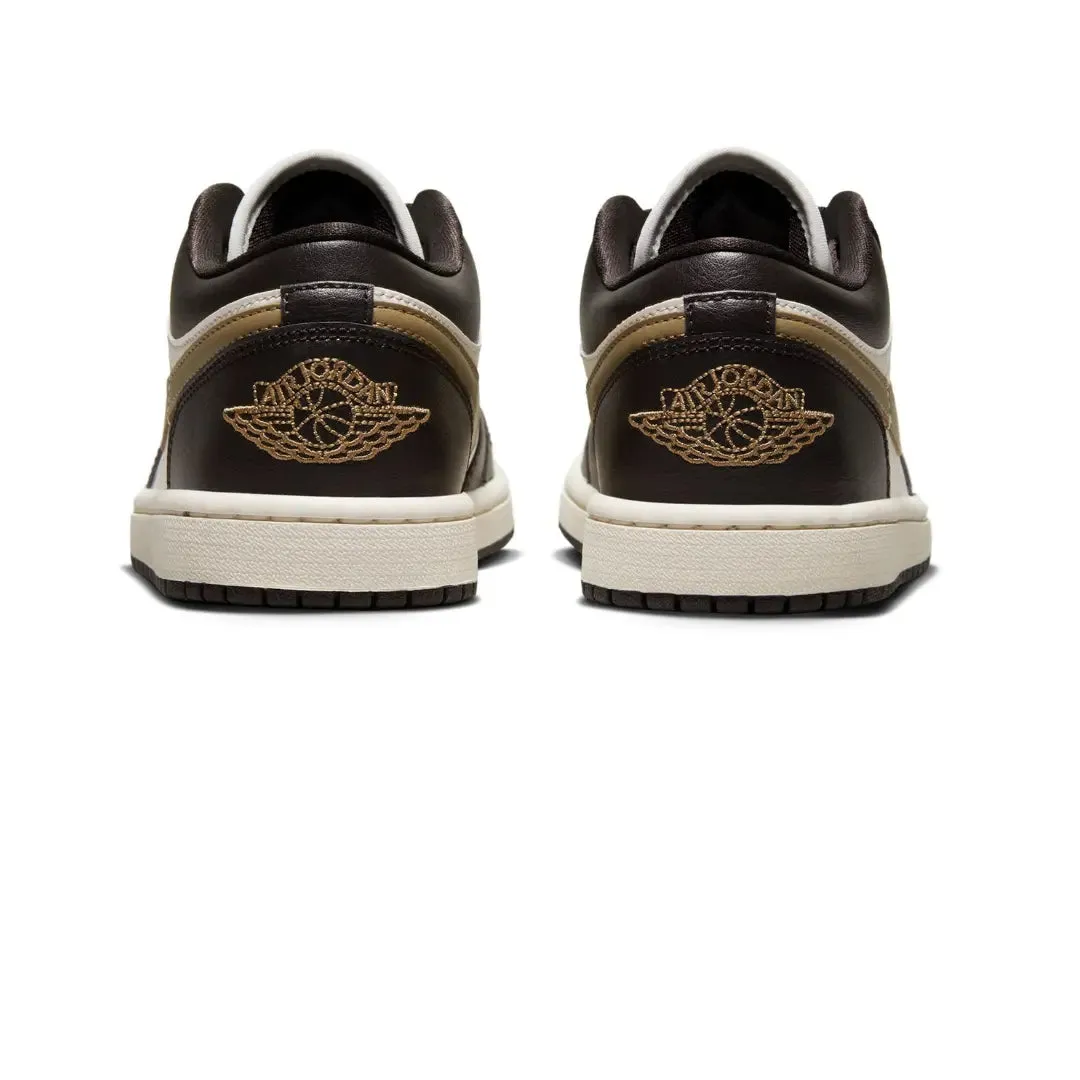 Wmns Air Jordan  1 Low  'Shadow Brown /Brown Kelp-Sail' Boosted Height