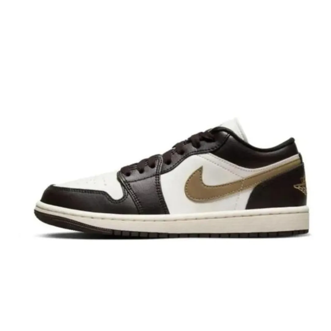 Wmns Air Jordan  1 Low  'Shadow Brown /Brown Kelp-Sail' Urban Comfort Casual cushioning