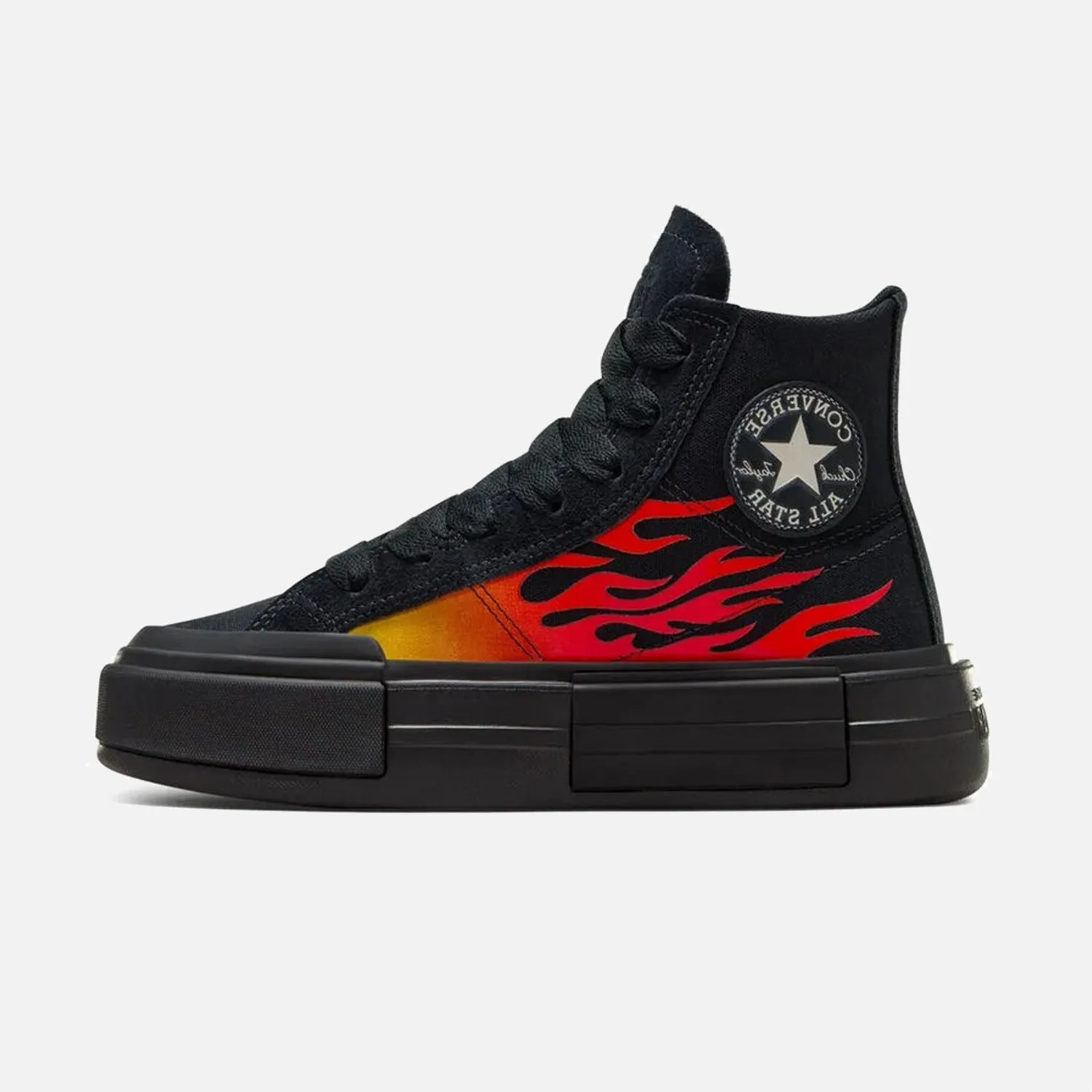 knee - high running wear amateur friendliness Women's Converse Chuck Taylor Cruise Lift Hi Flame Black