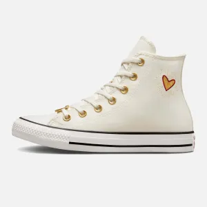 marathon runner shoes Women's Converse Chuck Taylor Hi Vintage White Hearts