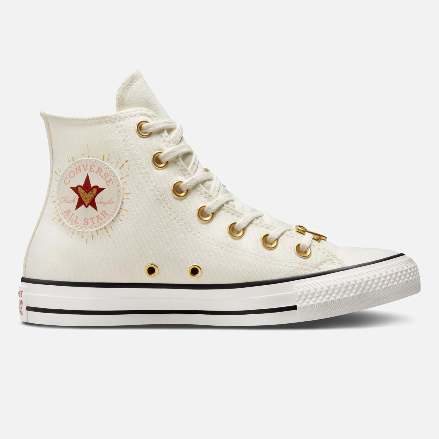 Women's Converse Chuck Taylor Hi Vintage White Hearts High Responsiveness