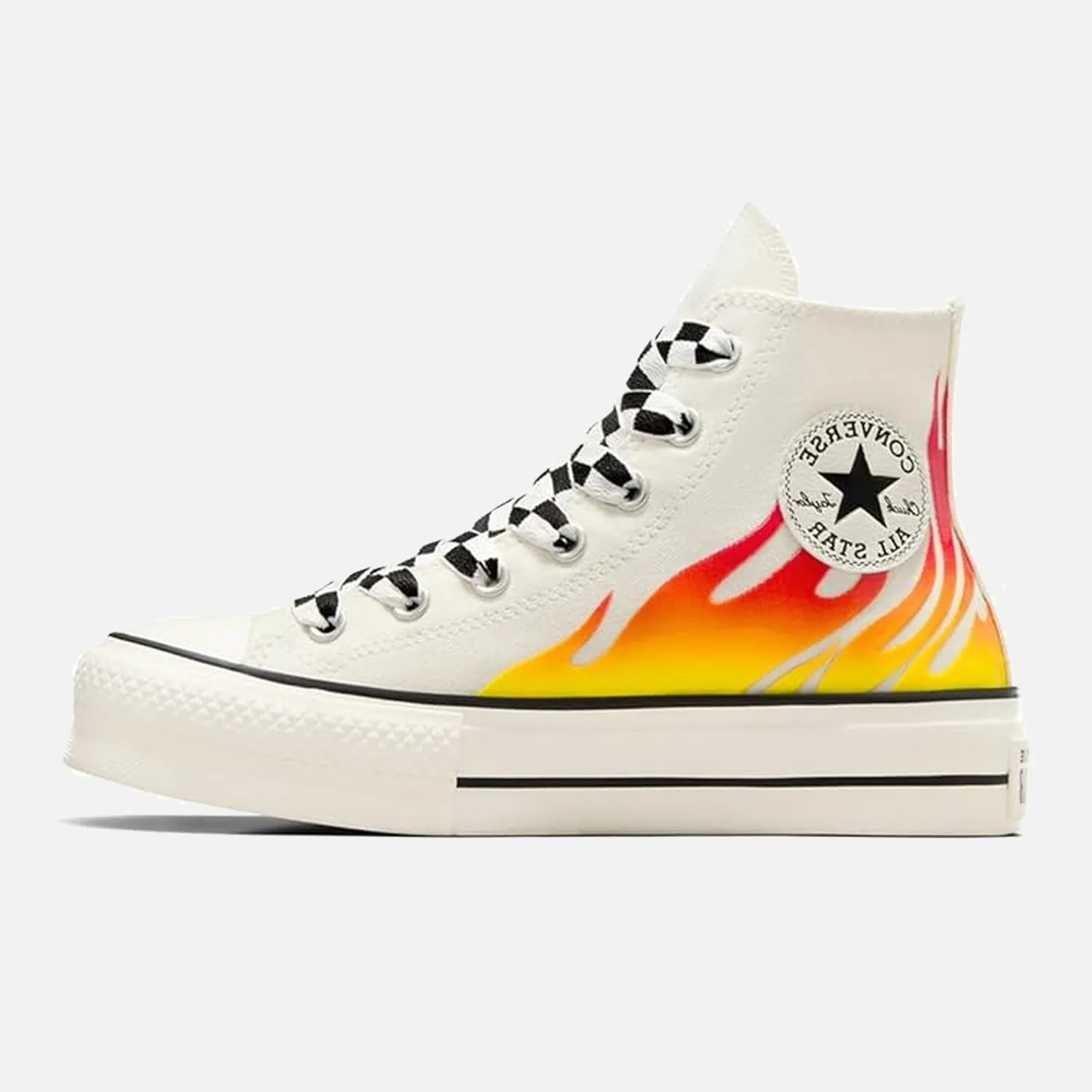 Women's Converse Chuck Taylor Lift Hi Flame Egret Unisex style