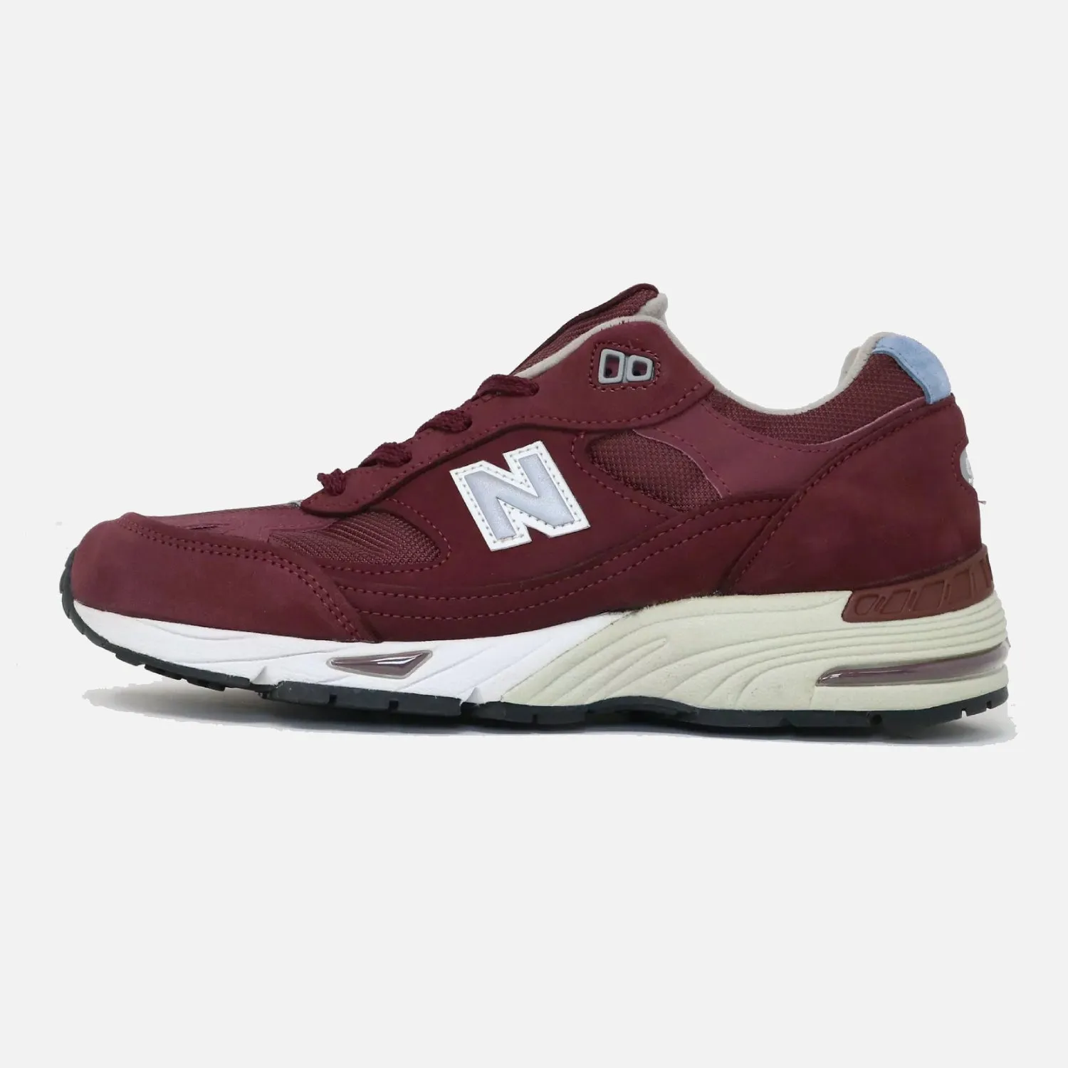 Style Statement flexible insole shoes Women's New Balance 991 BBL - Burgundy