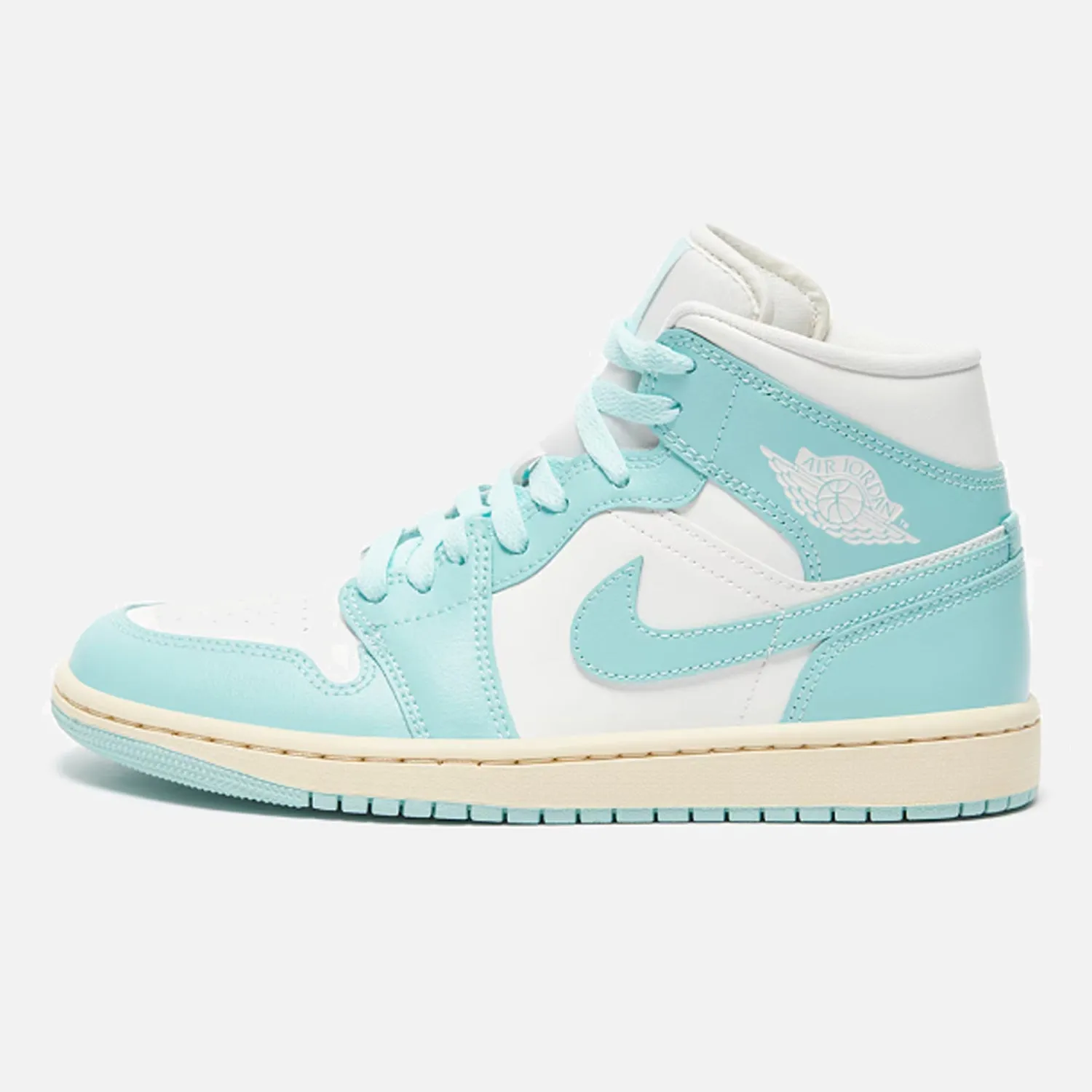 Women's Nike Air Jordan 1 Mid Light Dew Shock - Absorbing Design