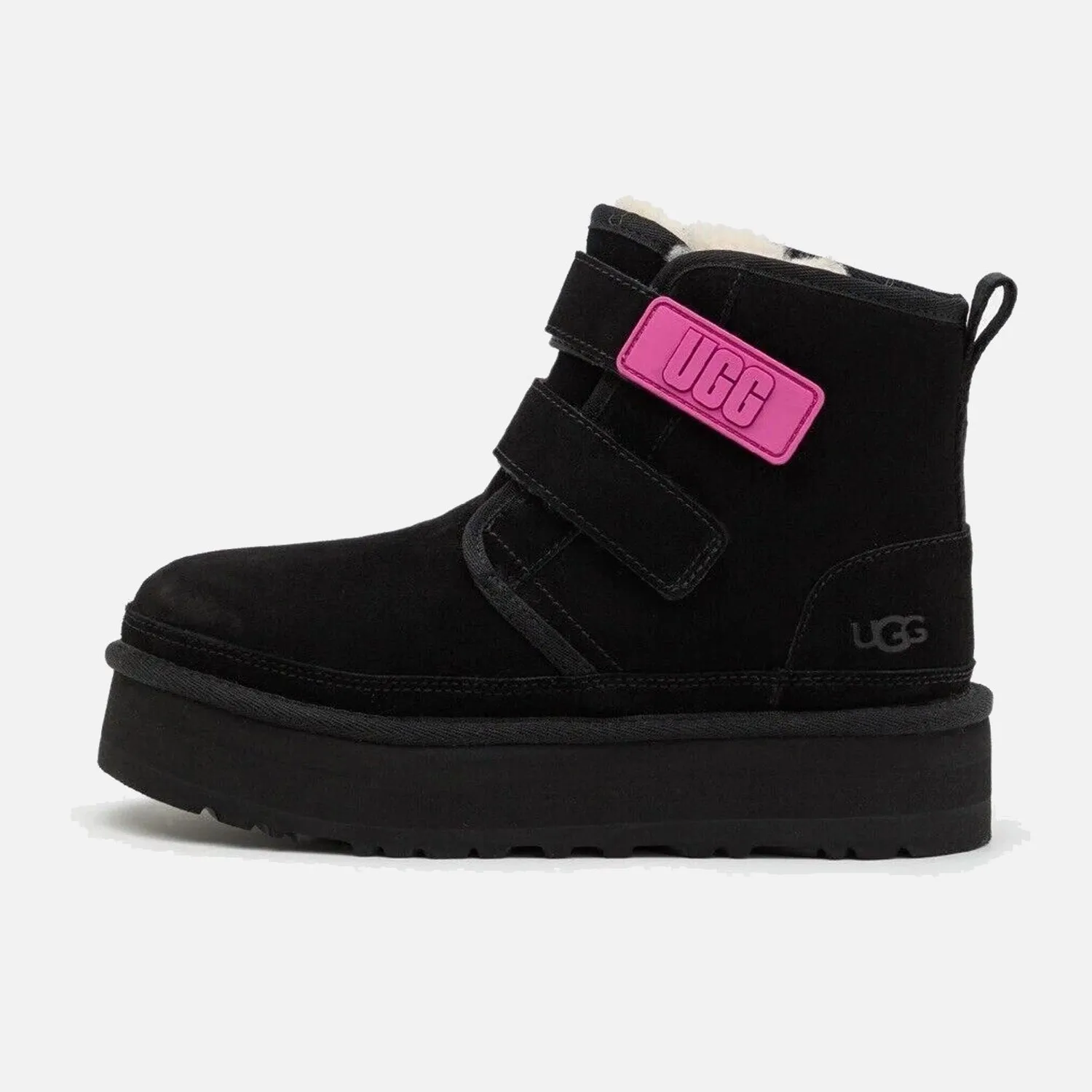 Women's UGG Neumel Platform Boots Black moisture - wicking lining Minimalist Shoe Design