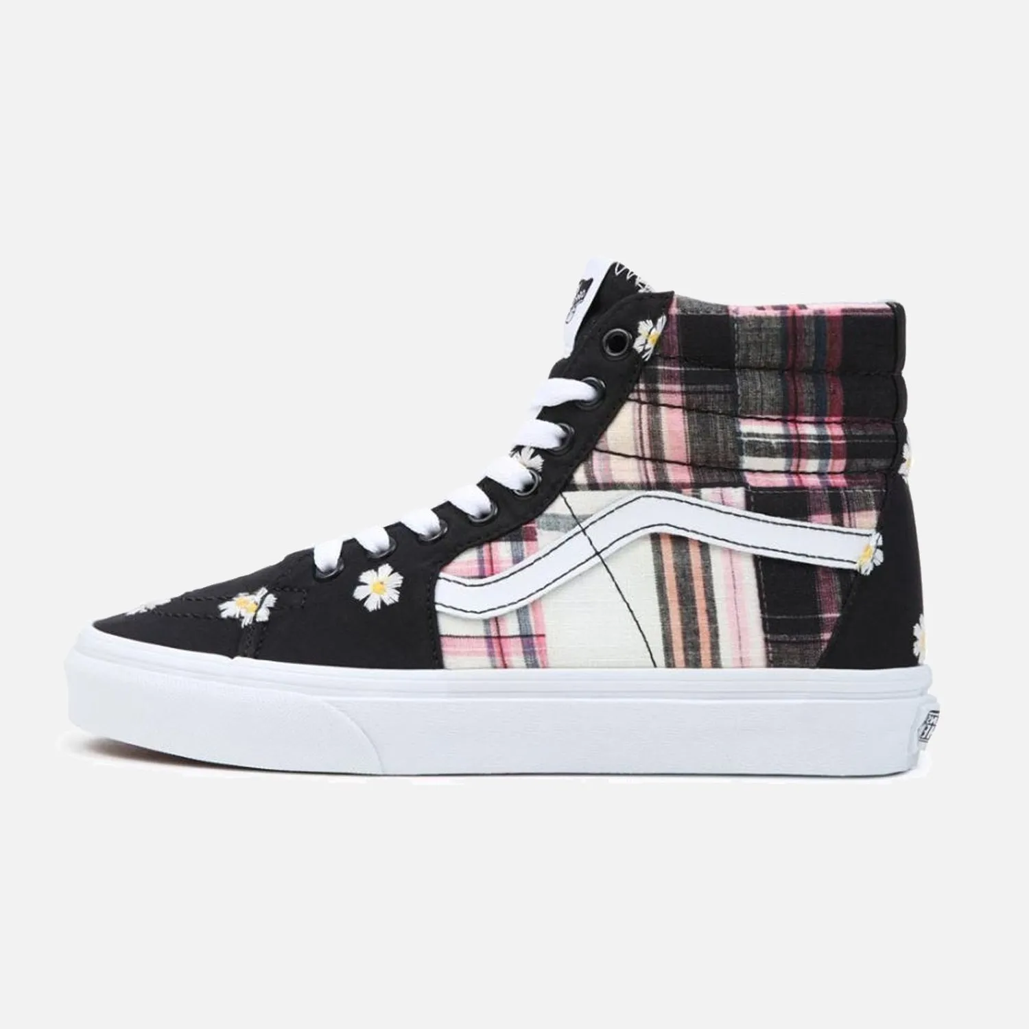 Women's Vans SK8 Hi Patchwork Floral Striped Easy - Maintenance